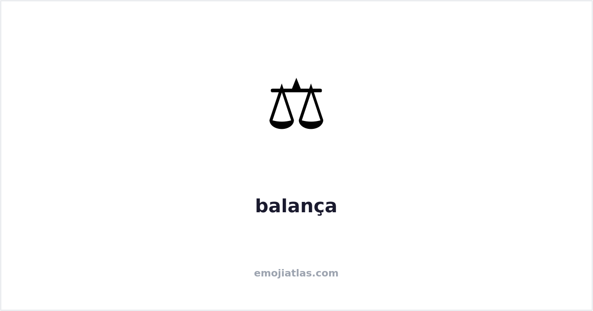 ⚖️ Balance Scale Emoji — Meaning & Use