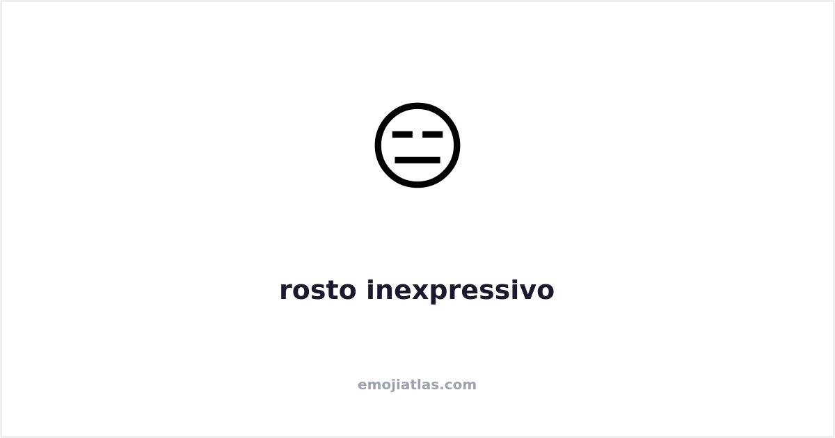 😑 Expressionless Face Emoji — Meaning & Use