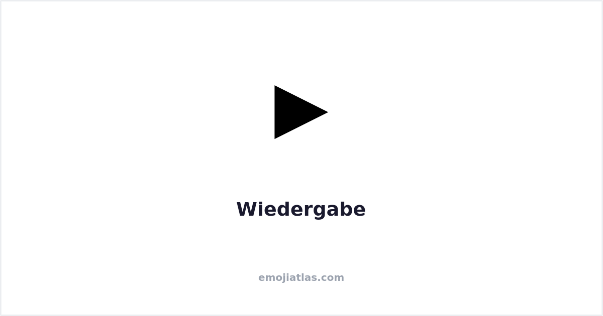 ️ Play Button Emoji — Meaning & Use