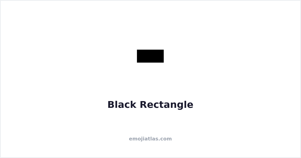Black Rectangle Symbol — Copy & Paste
