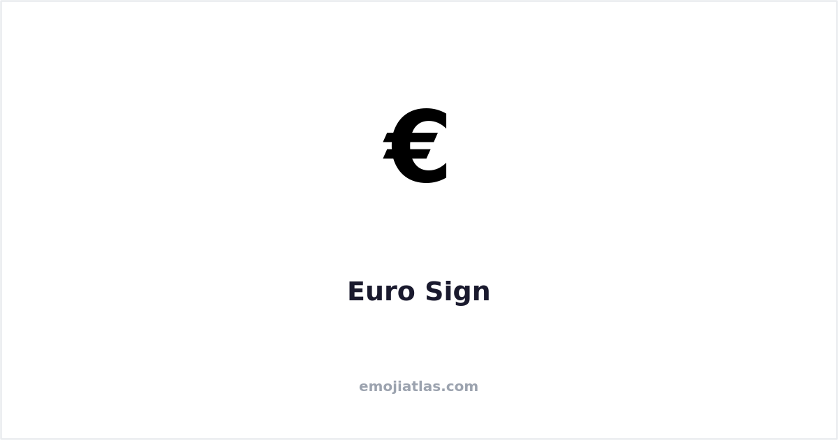 Euro Sign Symbol — Copy & Paste