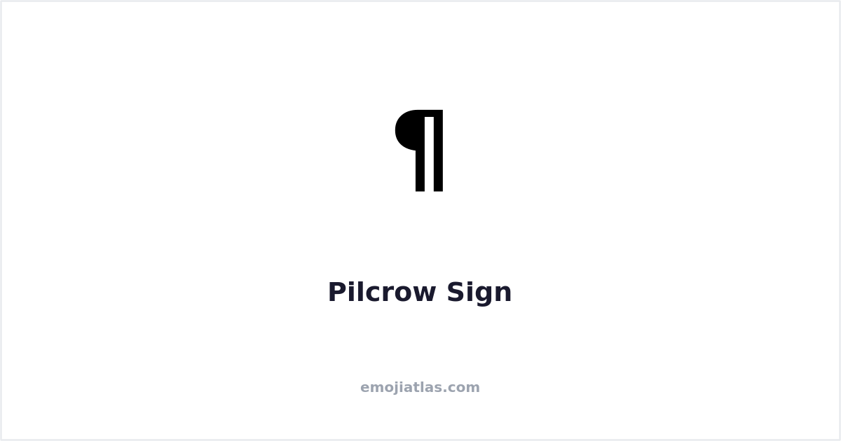 ¶ Pilcrow Sign — Copy & Paste