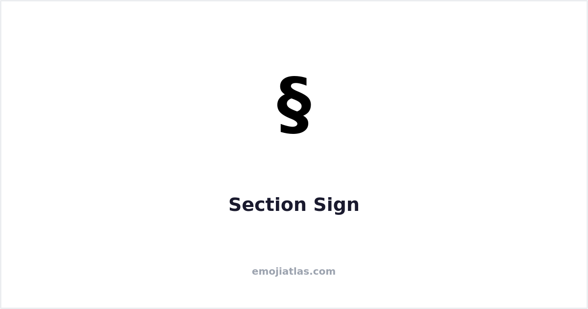 Section Sign Code For Html § Section Sign Symbol — Copy & Paste